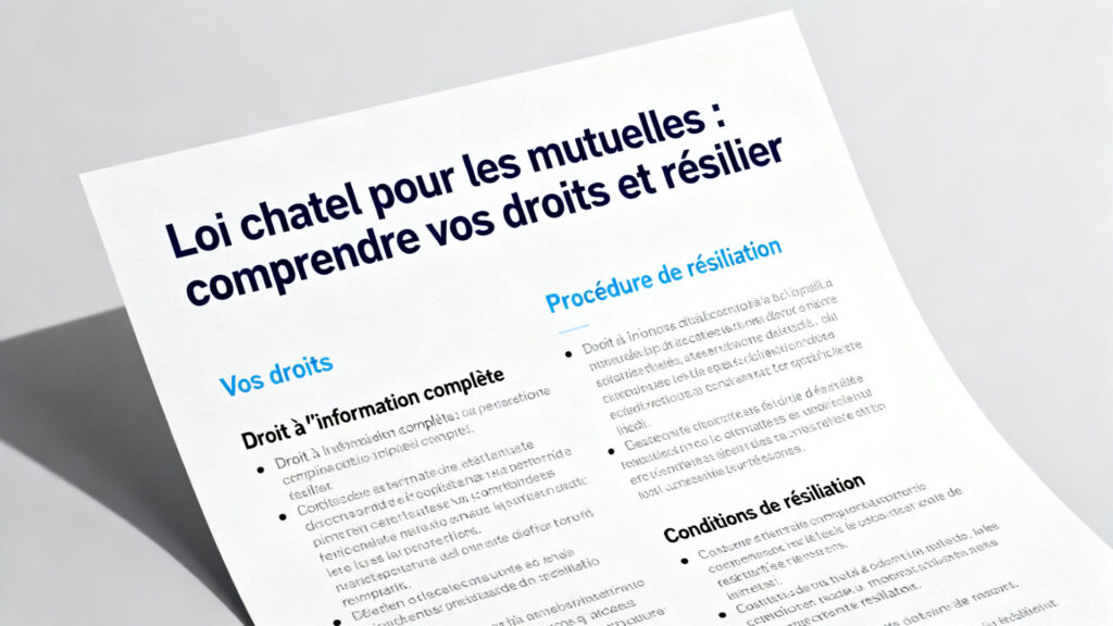 Loi chatel pour les mutuelles : comprendre vos droits et résilier avec texte