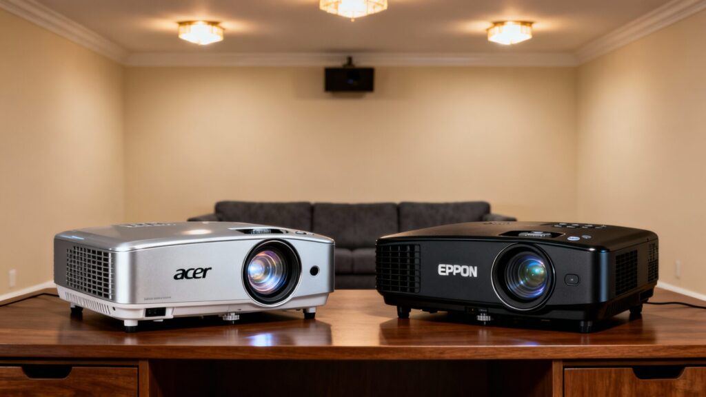 Vidéoprojecteur Acer vs Epson : le comparatif complet pour votre salon sans aucun texte