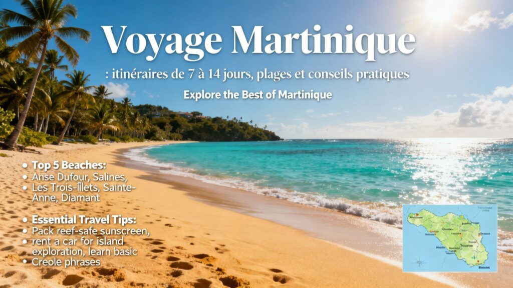 Voyage Martinique : itinéraires de 7 à 14 jours, plages et conseils pratiques avec texte