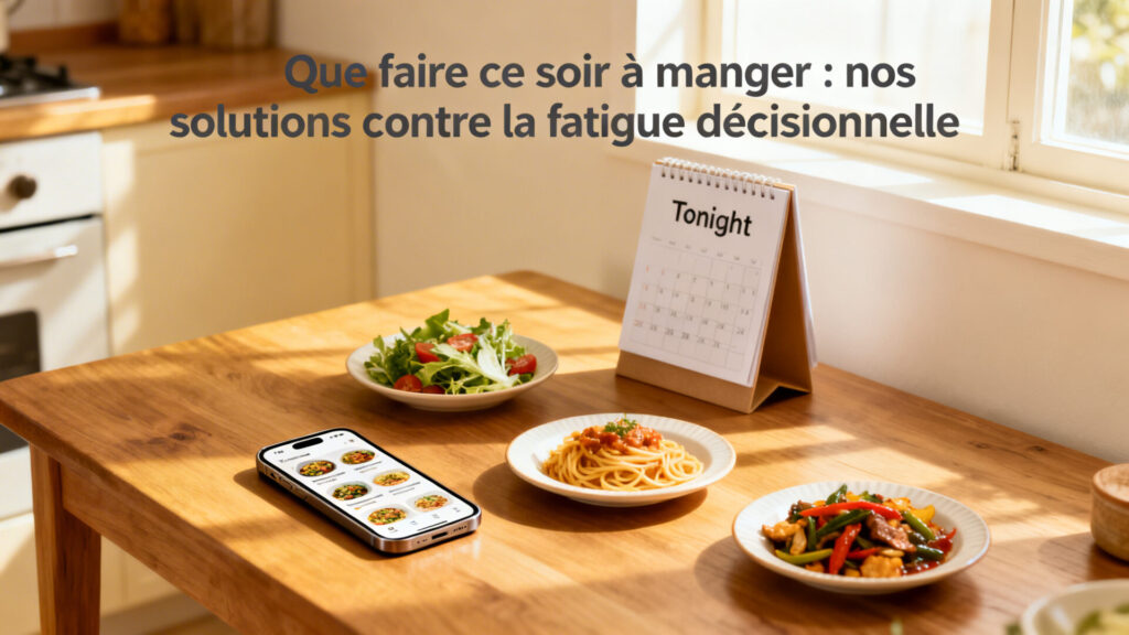 Que faire ce soir à manger : nos solutions contre la fatigue décisionnelle avec texte